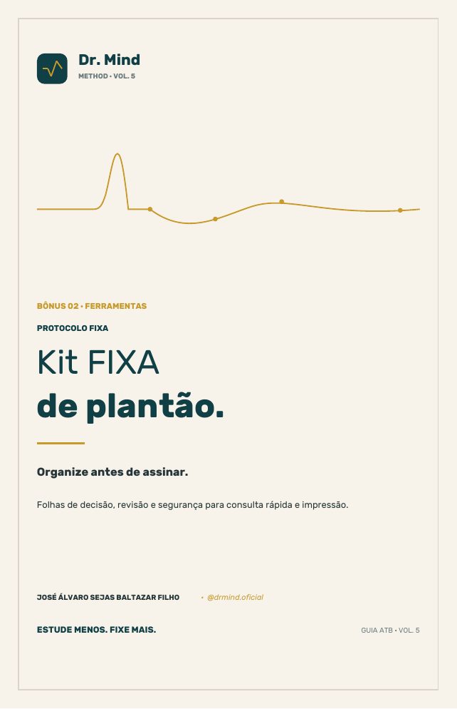 Capa real do Kit FIXA de Plantão em uma tela de celular