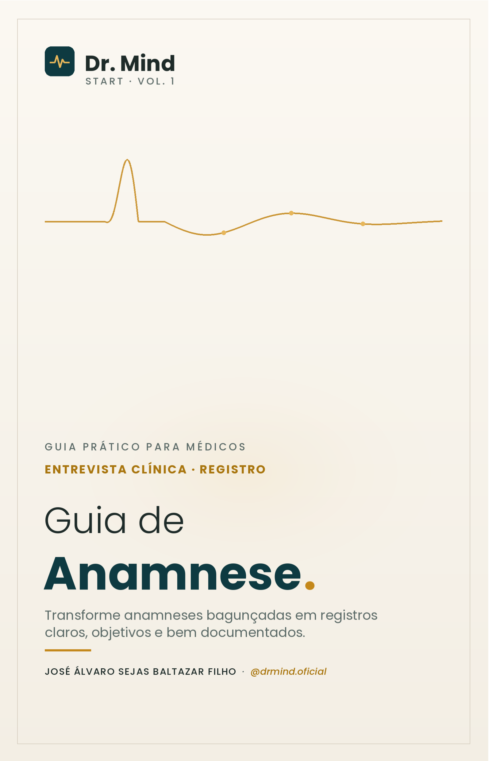Capa oficial do Guia de Anamnese — Dr. Mind